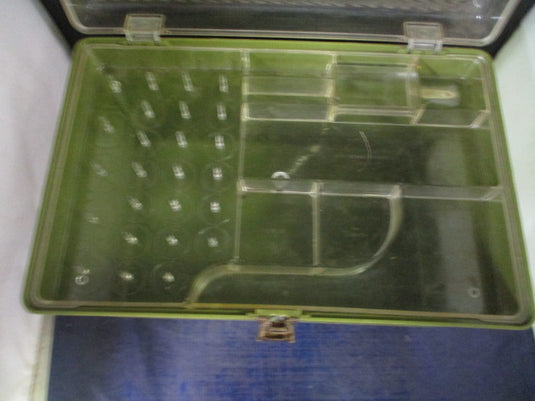 Used Green Tackle Box - cracks on back