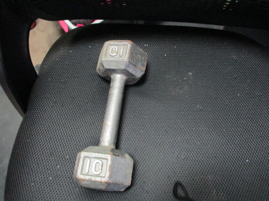 Used Cast Iron 10 LB Dumbbell