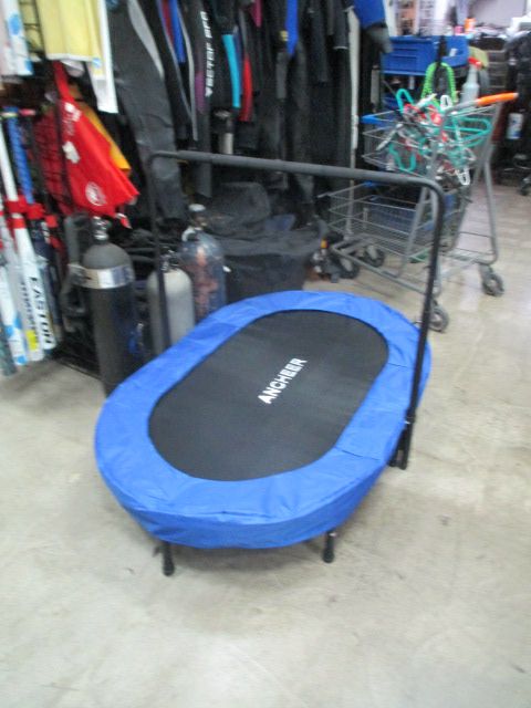 Load image into Gallery viewer, Ancheer Foldable Rebounder Trampoline w/ Hand Rail
