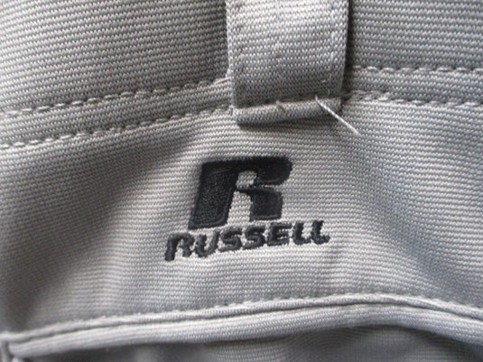 Used Russell Grey Open Bottom Pants Adult Size Medium - stained