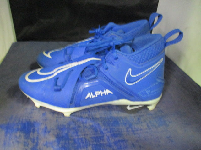 Load image into Gallery viewer, Used Nike Alpha Menace Blue Football Cleats Size 9
