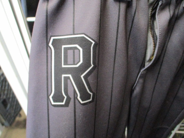 Load image into Gallery viewer, Used Demarini Grey Pin Striped &#39;R&#39; Softball Pants Adult Size XS - wear on ankle
