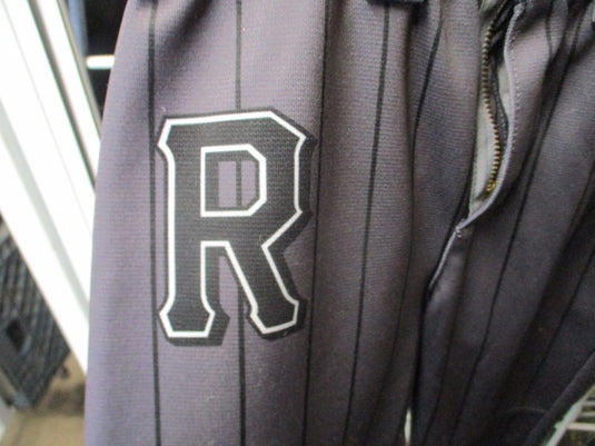 Used Demarini Grey Pin Striped 'R' Softball Pants Adult Size XS - wear on ankle