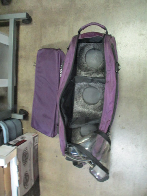 Load image into Gallery viewer, Used Vise 3 Ball Tote Bowling Rolling Bag w/ Shoe Bag - has slight wear
