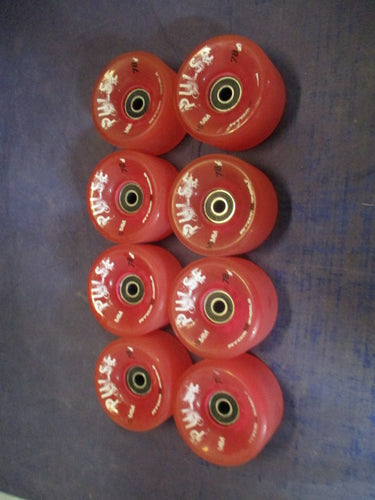 Used Pulse 65 mm 78A Atom Wheels Roller Skate Wheels Set of 8