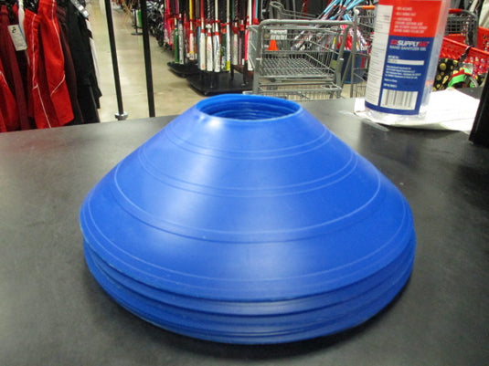 Used Blue Marker Disc Cones - Set of 10