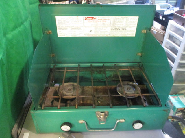 Load image into Gallery viewer, Used Vintage Coleman Canada Dual Burner Propane Camp Stove 5423B701
