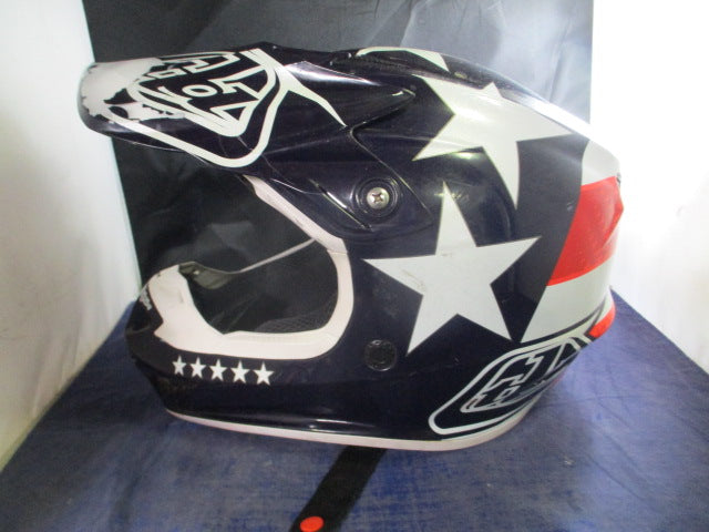 Load image into Gallery viewer, Used Troy Lee Designs SE4 Polyacrylite Freedom Motorcross Helmet Youth M - chips
