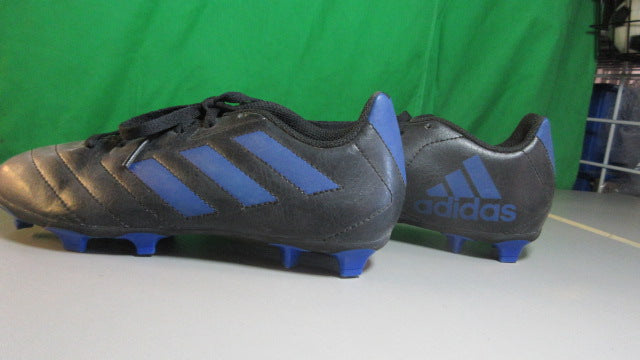 Load image into Gallery viewer, Used Adidas Goletto VII Black &amp; Blue Outdoor Cleats - 3.5 US
