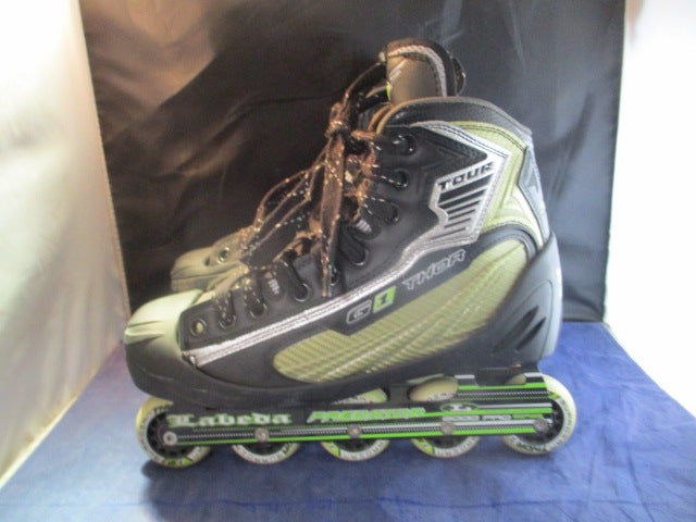 Load image into Gallery viewer, Used Tour Thor G1 Inline Roller Hockey Goalie Skates Adult Size 10
