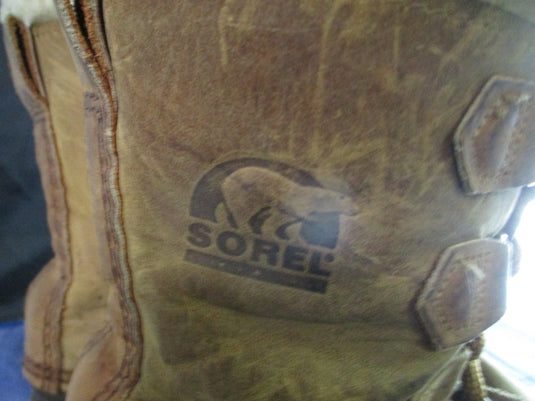 Used Sorel Fleece Lined Kaufman Canada Alpine Rubber Boots Adult Size 8