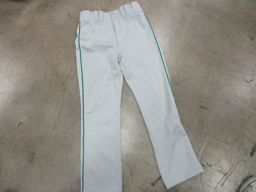 Mizuno Performance Gray Baseball Pants Sz Small - Green Piping