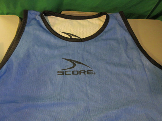 Used Score Reversible Pinnies White/Blue - Set of 6 (17" From Neck to Waist)