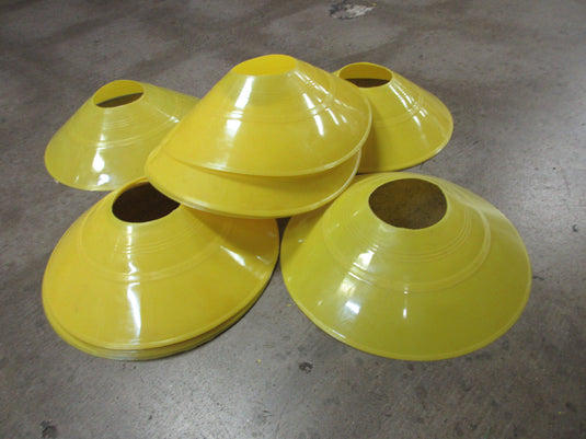 Used Yellow Flat Cones - Set of 12