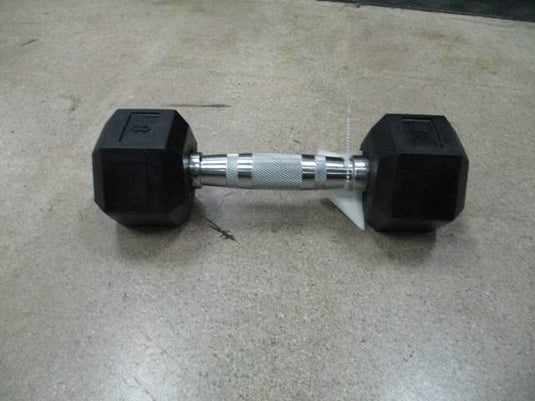 New Rising Sports 8lb Rubber Dumbbell