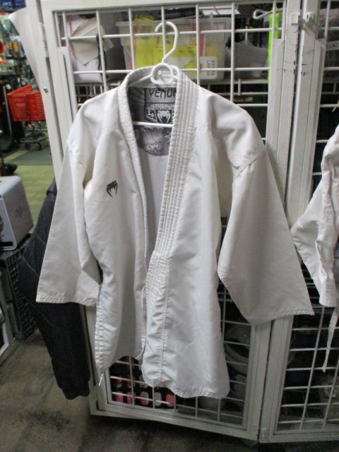 Used Venum Elite Kata White Karate Gi Jacket Size 4/170 - sweat stains