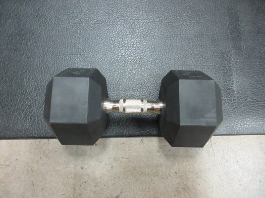 Used Hampton 50 LB Rubber Hex Dumbbell