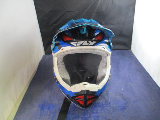 Used Fly Racing Default Motorcross Helmet Youth Size Large - visor crack