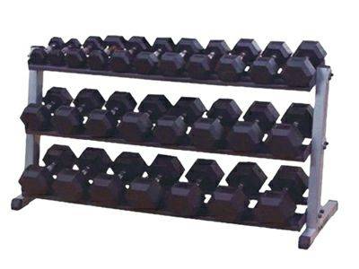 New Apollo 3-Tier Rubber Dumbbell Rack DBR-3R 57