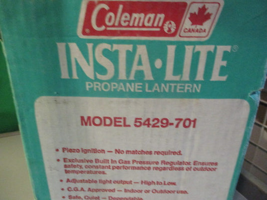 Used Coleman Canada Insta Lite Portable Propane Lantern Model 5429