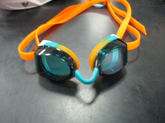 Used Nike 726038 Orange Adult Size Swim Goggles