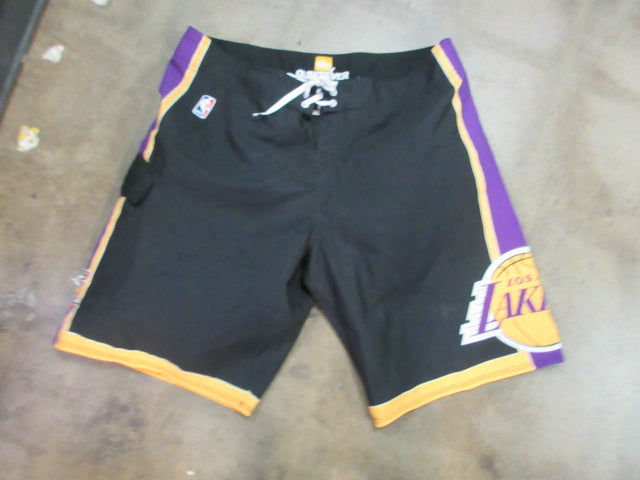 Load image into Gallery viewer, Use Quicksilver LA Lakers Swim Shorts Size 38
