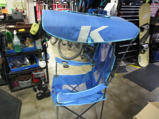 Used Kelsyus Original Canopy Folding Arm Chair in Royal Blue Strap Broken