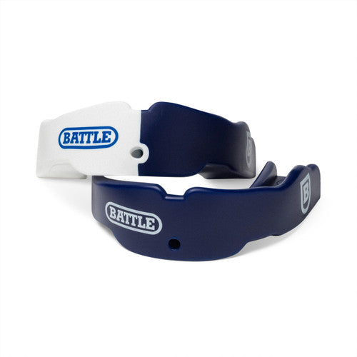 New Battle Football Mouthguard 2-Pack Adult Ages 10 & Over - Navy/White