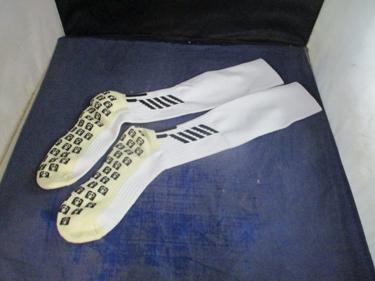 New White Grip Soccer Socks Size 6 - 8.5