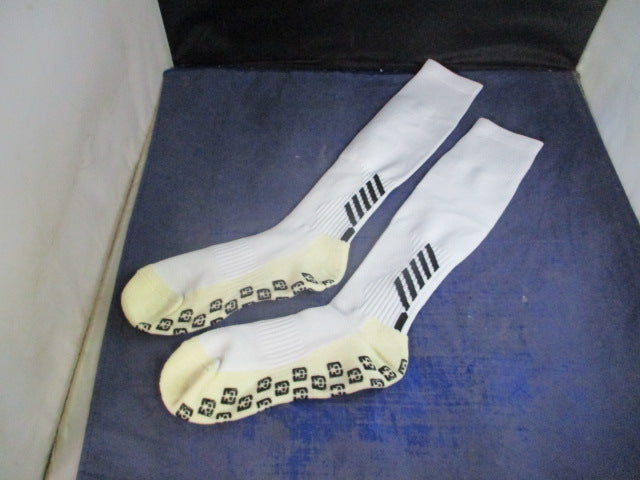 Load image into Gallery viewer, New White Grip Soccer Socks Size 6 - 8.5
