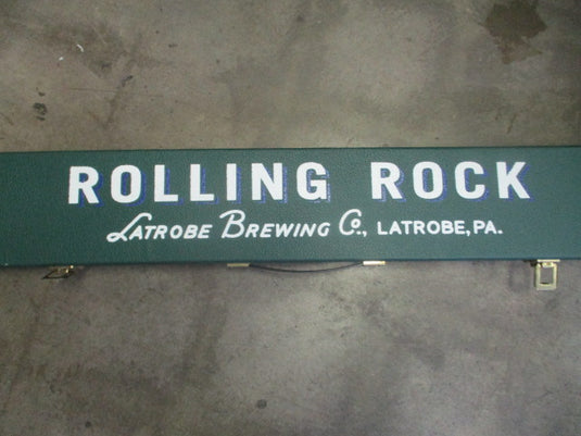 Used Rolling Rock Pool Cue, Ball, Chalk & Case Set