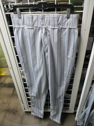 Used Rawlings Navy Striped White Elastic Bottom Pants Adult Size 34 - 38