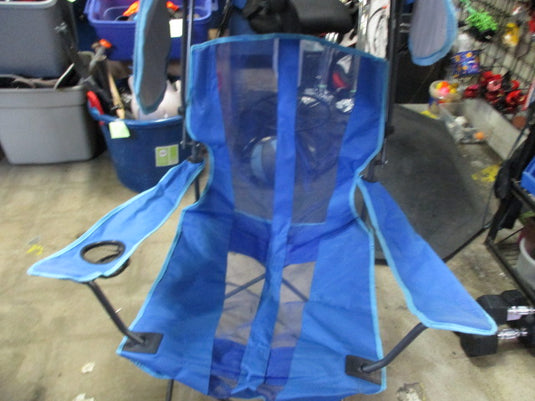 Used Kelsyus Original Canopy Folding Arm Chair in Royal Blue Strap Broken