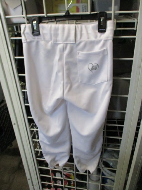 Load image into Gallery viewer, Used The Gluv White &amp; Blue Piping Softball Pants Adult Size XS
