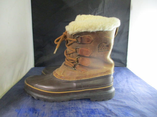 Used Sorel Fleece Lined Kaufman Canada Alpine Rubber Boots Adult Size 8