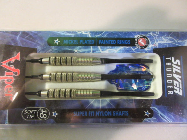 Load image into Gallery viewer, Viper Silver Thunder Darts Soft Tip Darts Nickeled Plated Painted Rings 18 Grams
