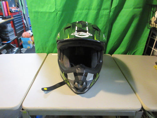 Used Gmax Dot Size Small Black/Green Motocross Helmet