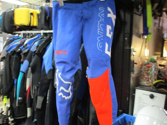 Used Fox Racing 180 Kids 5 MX PANTS Blue