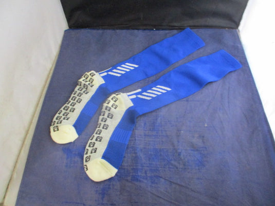 New Royal Blue Grip Soccer Socks Size 6 - 8.5