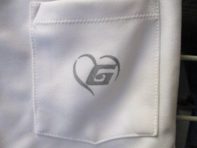 Load image into Gallery viewer, Used The Gluv White &amp; Blue Piping Softball Pants Adult Size XS
