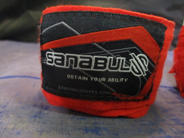 Load image into Gallery viewer, Used Sanabul Red Hand Wraps - 180&quot;
