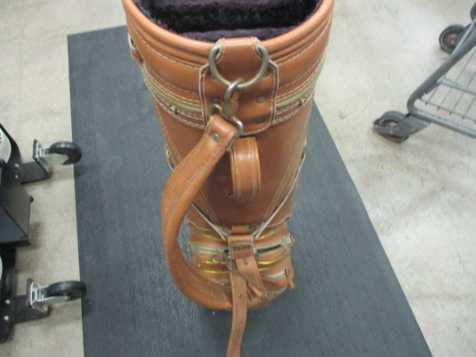 Vintage Leather 6-Way Divider Golf Bag