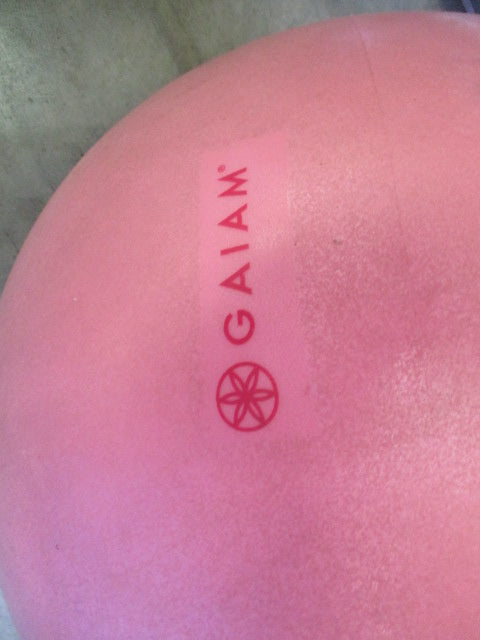 Load image into Gallery viewer, Used Gaiam Pink &quot;Love&quot; Fitness Exercise Ball
