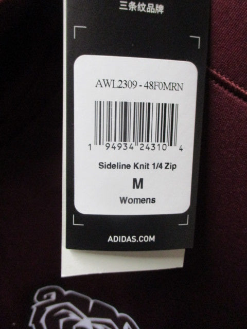 Adidas Sideline Knit 1/4 Zip Jacket Womens Size Medium