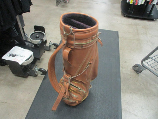 Vintage Leather 6-Way Divider Golf Bag