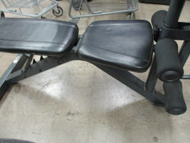 Load image into Gallery viewer, Used Marcy Diamond Elite Multi-Purpose Bench w/ Leg Curl Attachment Pin Missing
