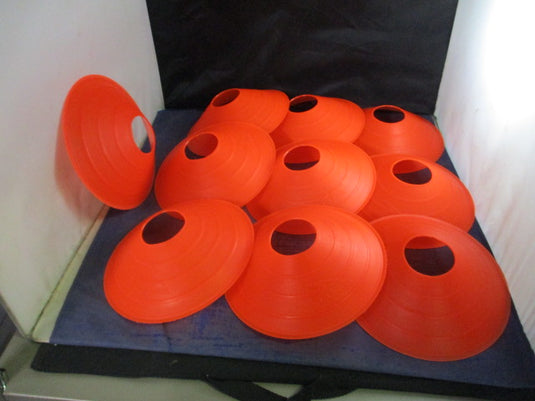 Used Score Orange Flat Cones - Set of 10