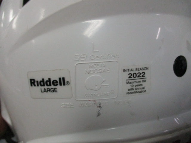 Load image into Gallery viewer, Used 2022 Riddell Speed Classic Youth Large White Football Helmet
