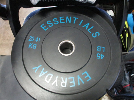 Used Essentials Everyday Bumper Plates 45lb 1qt