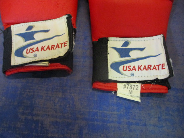 Load image into Gallery viewer, Used USA Karate Punches Gloves Youth Size Medium - small wear
